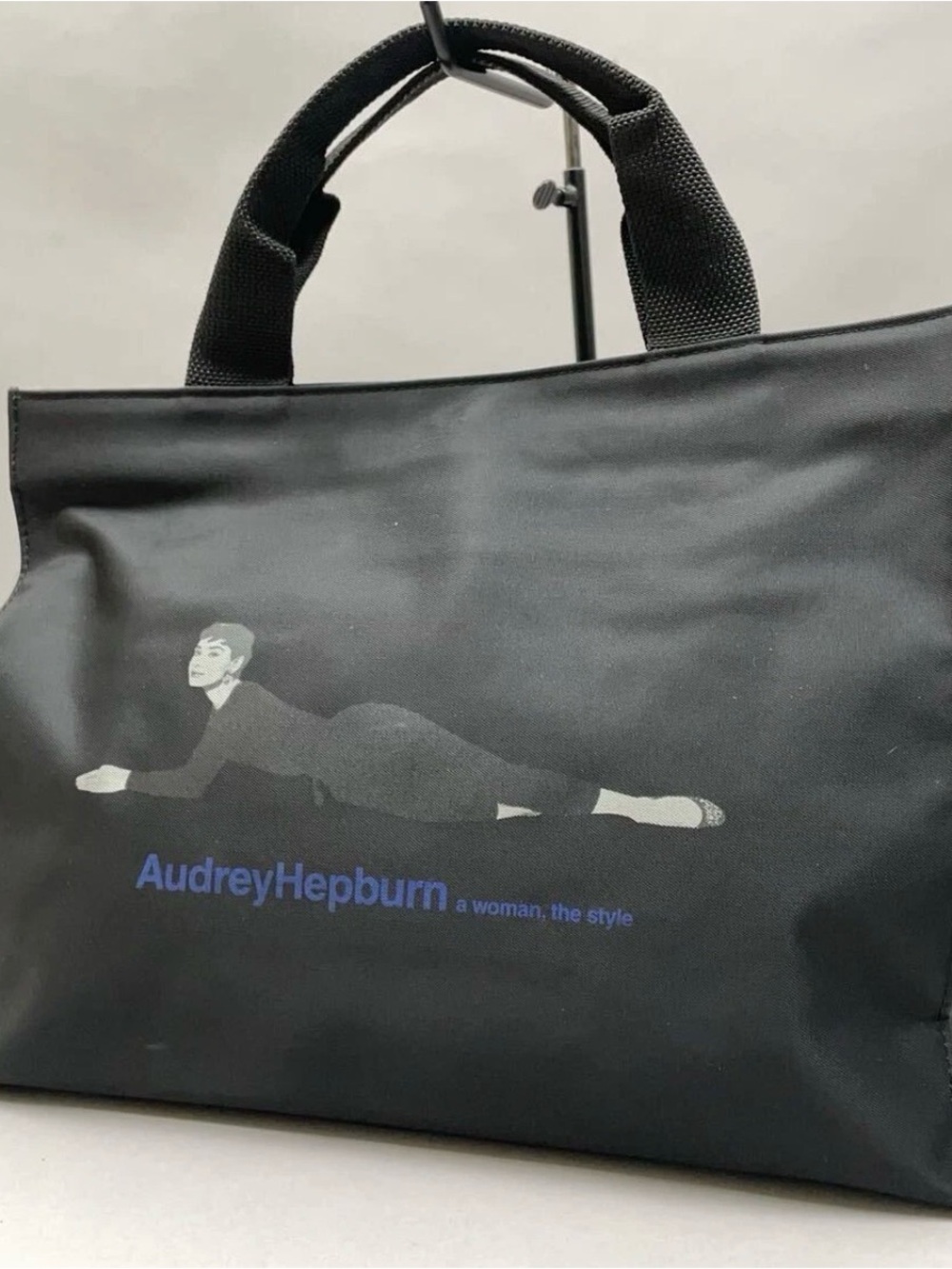 Salvador Ferragamo Audrey Hepburn Black Canvas Tote Bag NWOT Classy Collab